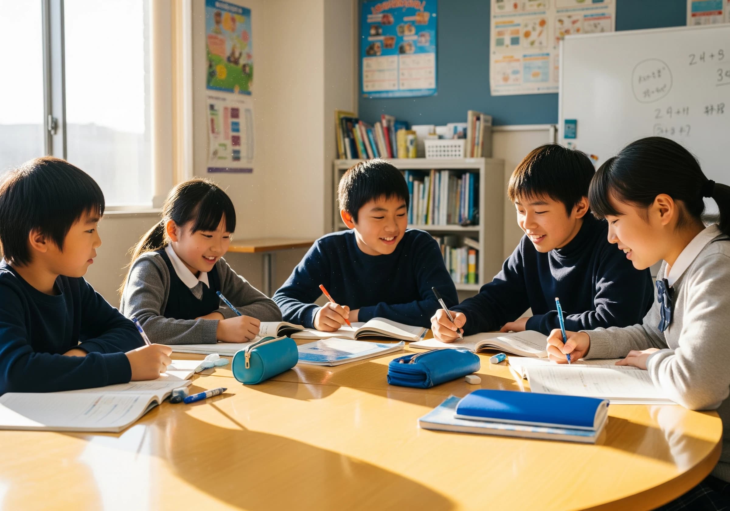 小中学生コースで学ぶ生徒たちの様子