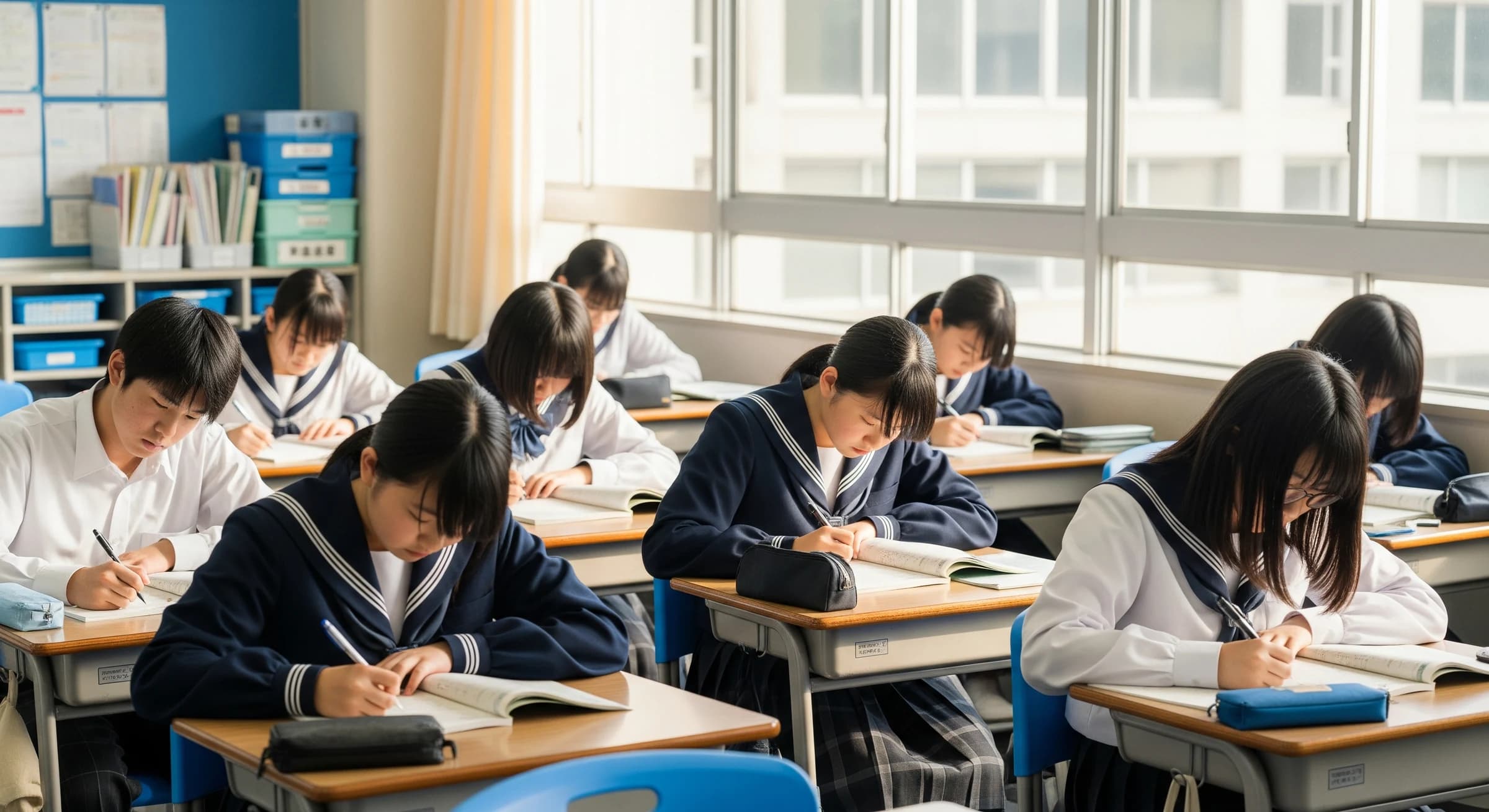 咸宜館で学ぶ生徒たちの様子